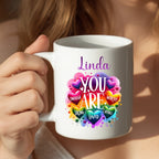 Personalised You Are Enough Affirmation Mug Gift | Sister Daughter Mum
