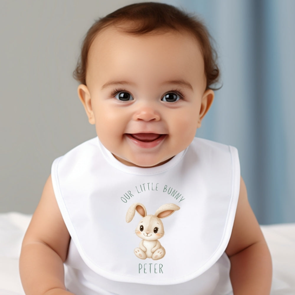 Personalised Our Little Bunny Baby Outfit: Bib, Vest, Baby Grow