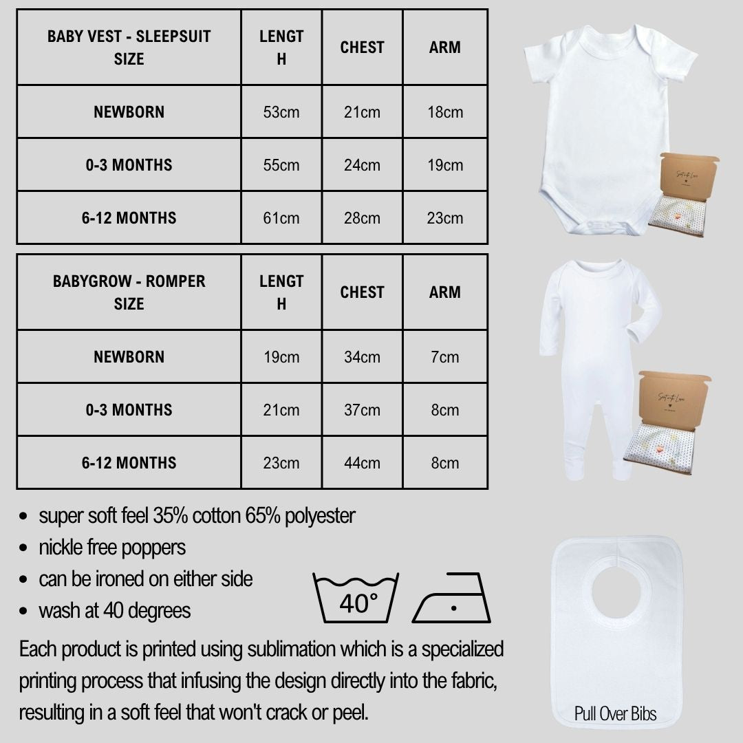 Personallised Butterfy Little Sister Babygrow | Name Vest or Bib UK