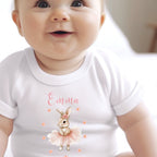 Personalised Ballet Bunny Baby Outfit – Bib, Vest, Baby Grow
