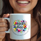 Personalised Colourful Best Teacher Mug Gift | Teacher School Gift