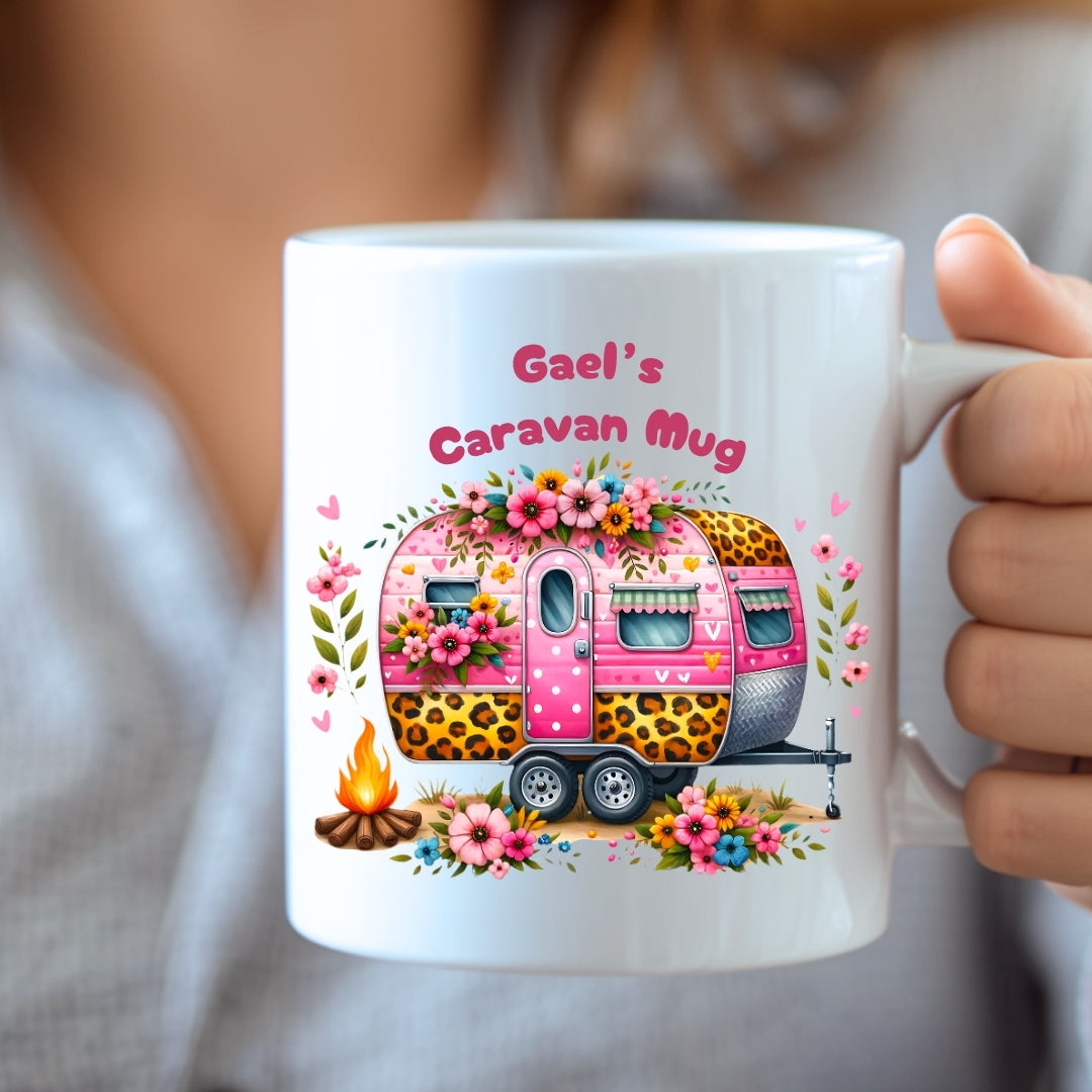 Personalised Caravan Mug Gift | Mum Sister Friend Gift