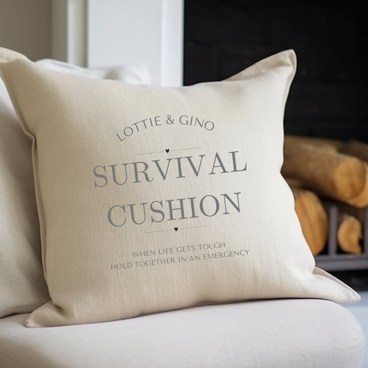 Personalised Couples Survival Cushion