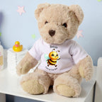 Personalised Luxury Teddy Bear with Cute as Can Bee T-Shirt