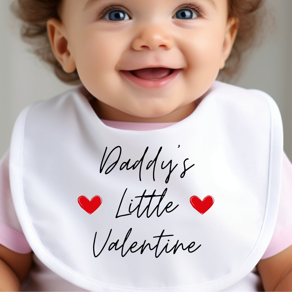 Daddy's Little Valentine Baby Outfit: Bib, Vest, Baby Grow