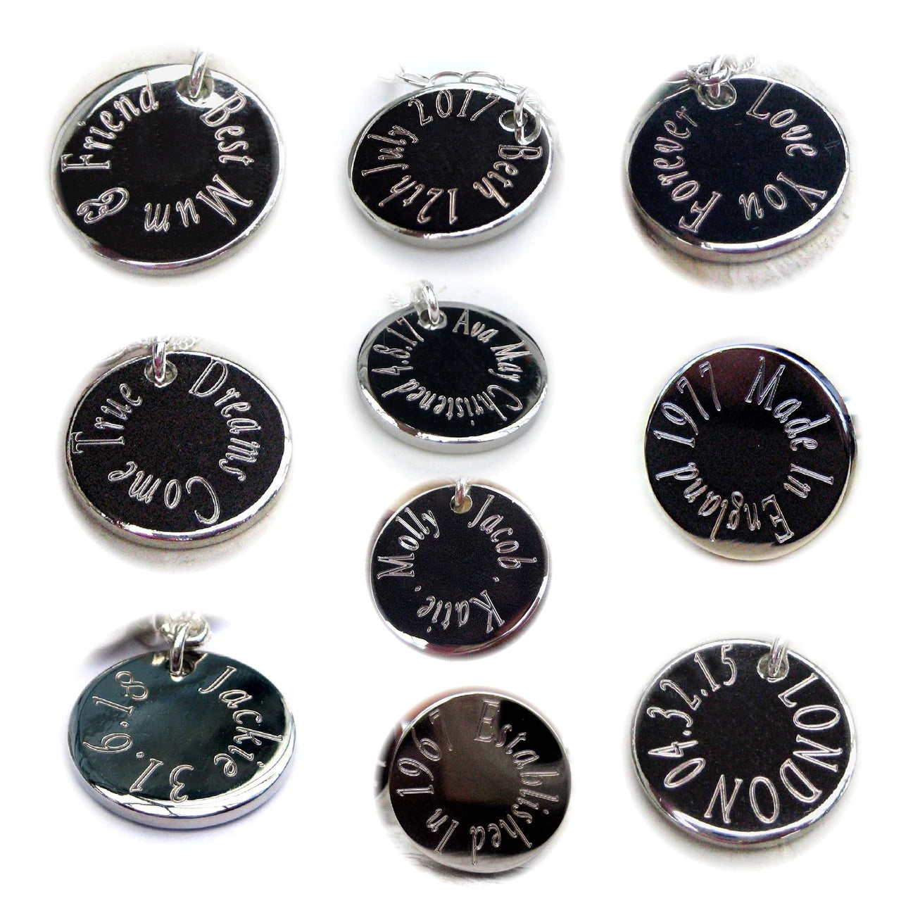 Personalised Mini Heart Charm Edge Necklace