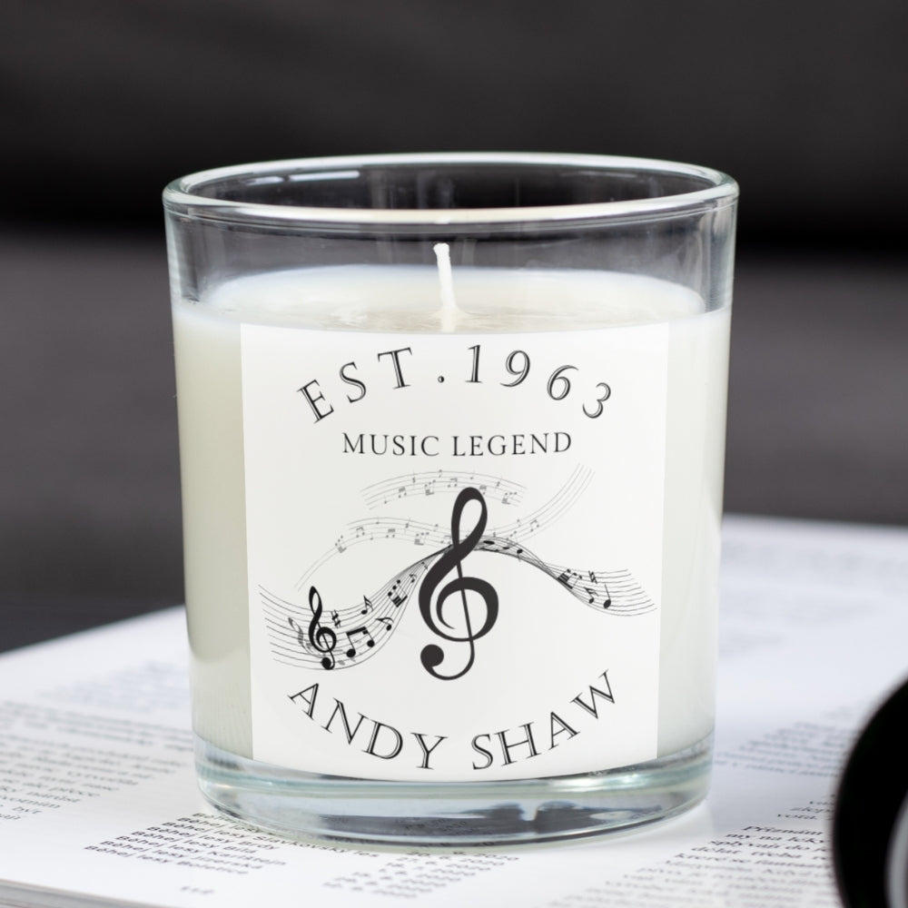 Personalised Music Legend Candle Gift Set