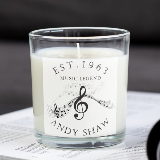 Personalised Music Legend Candle Gift Set