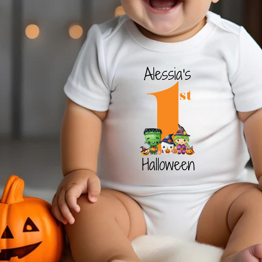 Personalised 1st Halloween Baby Vest