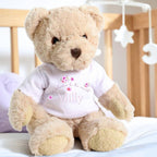 Personalised Floating Flowers Baby Gift Hamper - Teddy & Baby Vest
