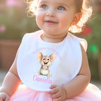 Personalised Pink Mouse Welcome to the World Babygrow | Name Vest or Bib UK