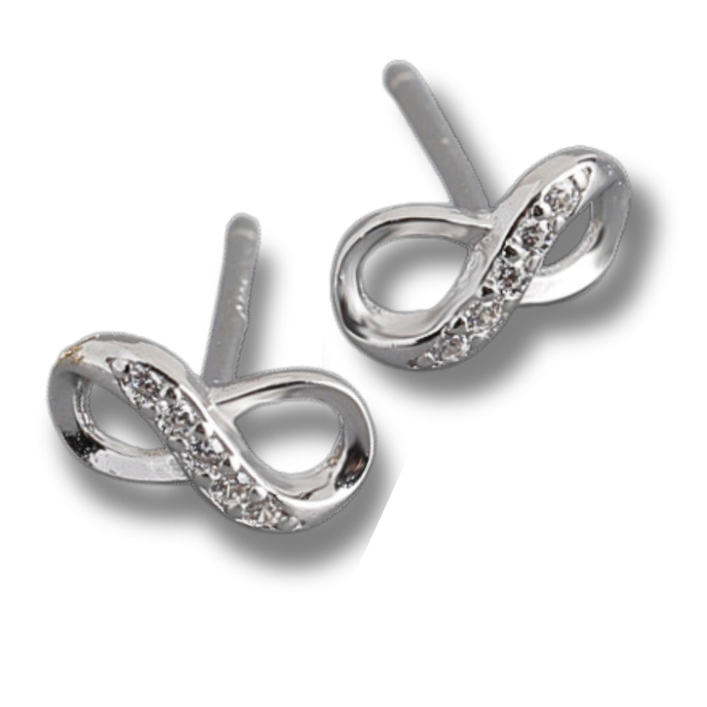 Infinity Diamante Stud Earrings