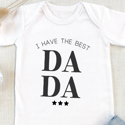 Personalised Black and White I Have The Best Baby Grow