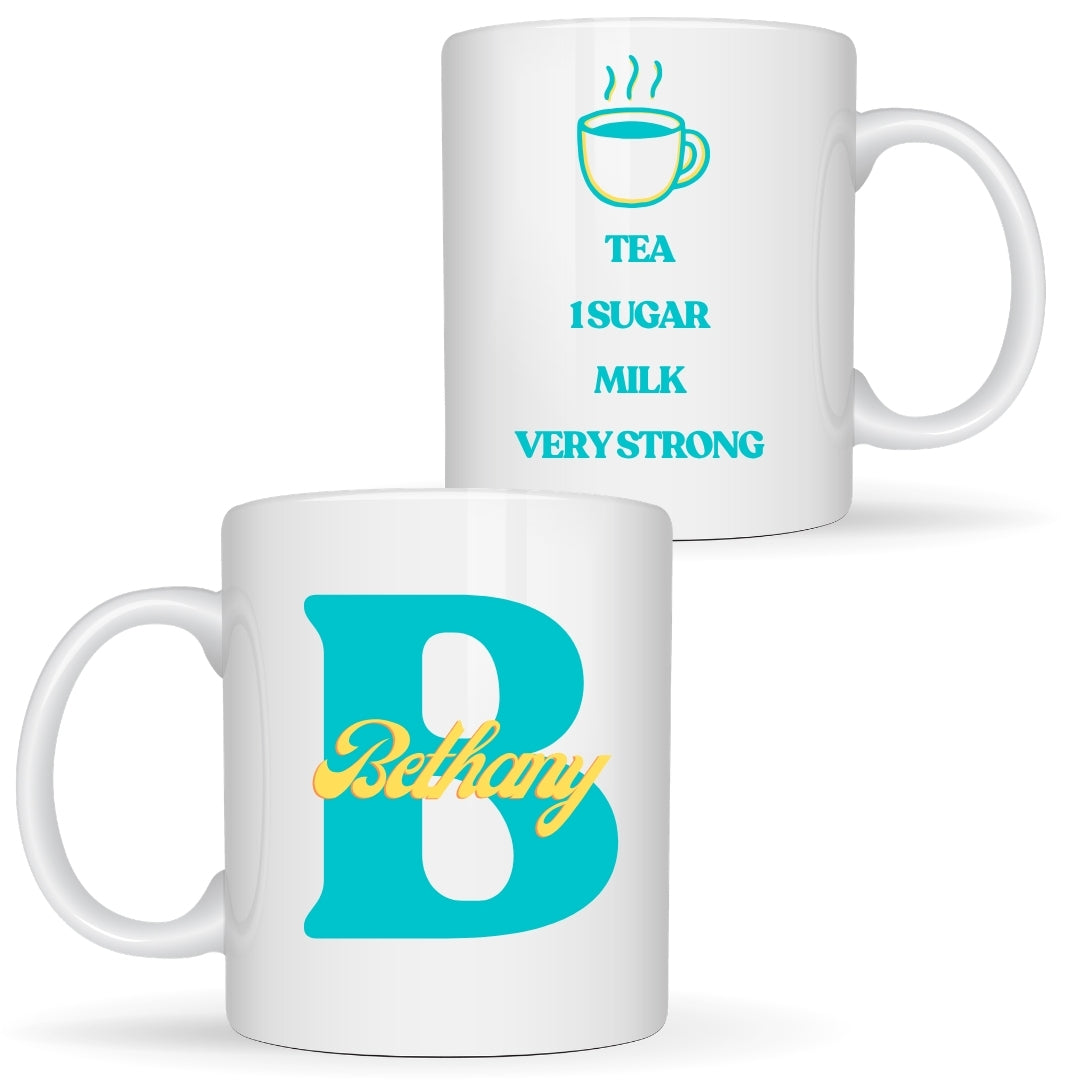 Personalised Tea Order with Name Mug Gift | Friend Colleague Gift