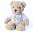 Personalised Luxury Teddy Bear with Little Giraffe T-Shirt