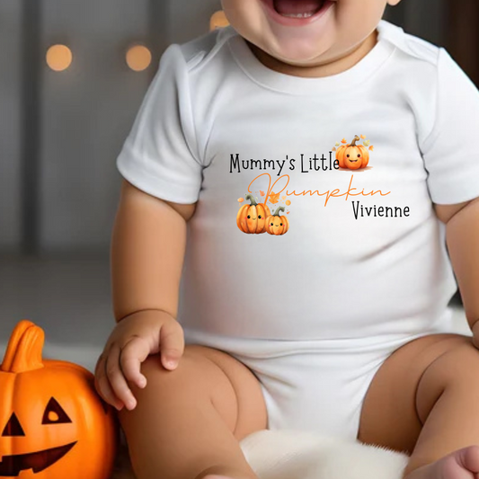 Personalised Mummy's Little Pumpkin Baby Vest