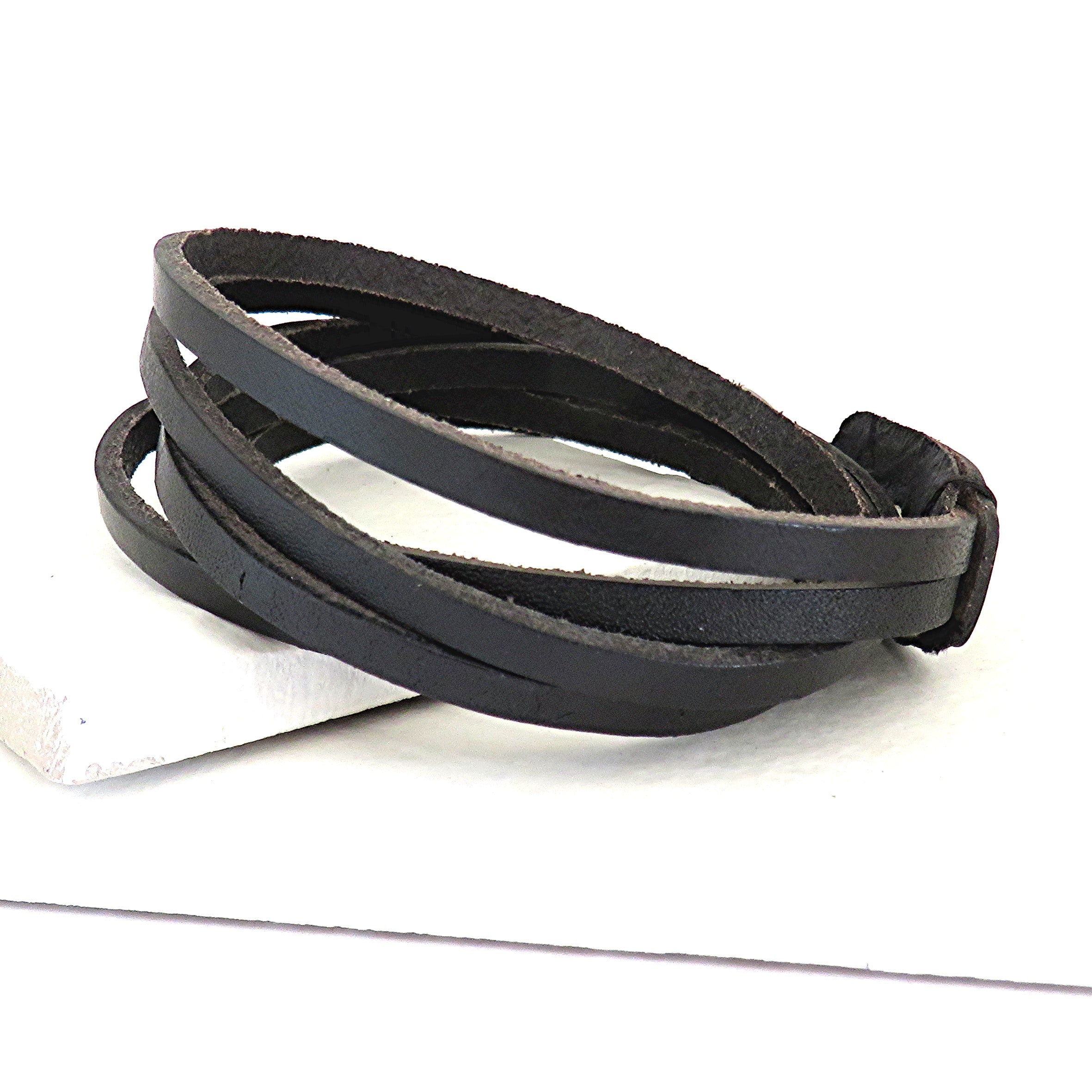 Men's Leather Brown Wrap Bracelet