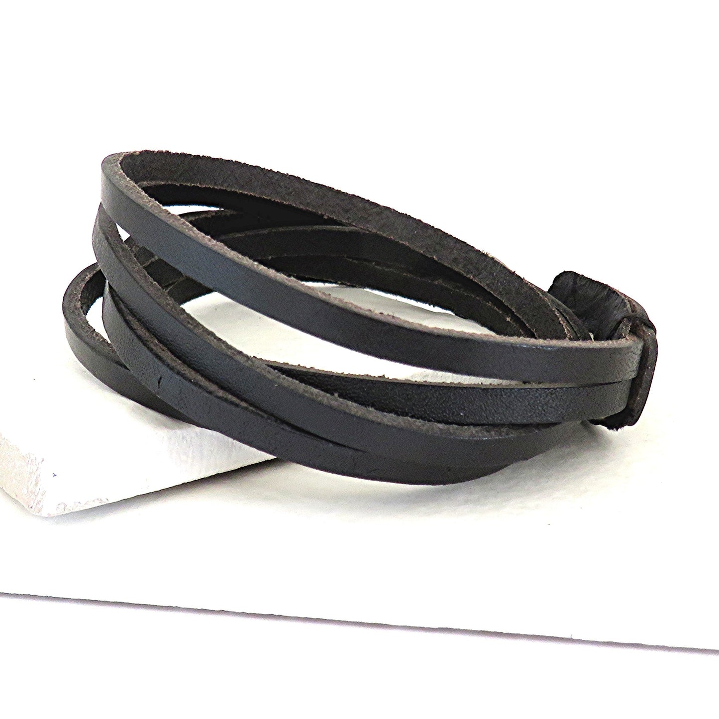 Personalised Men's Leather Wrap Bracelet