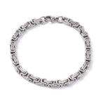 Men's Aztec Chain Silver Bracelet