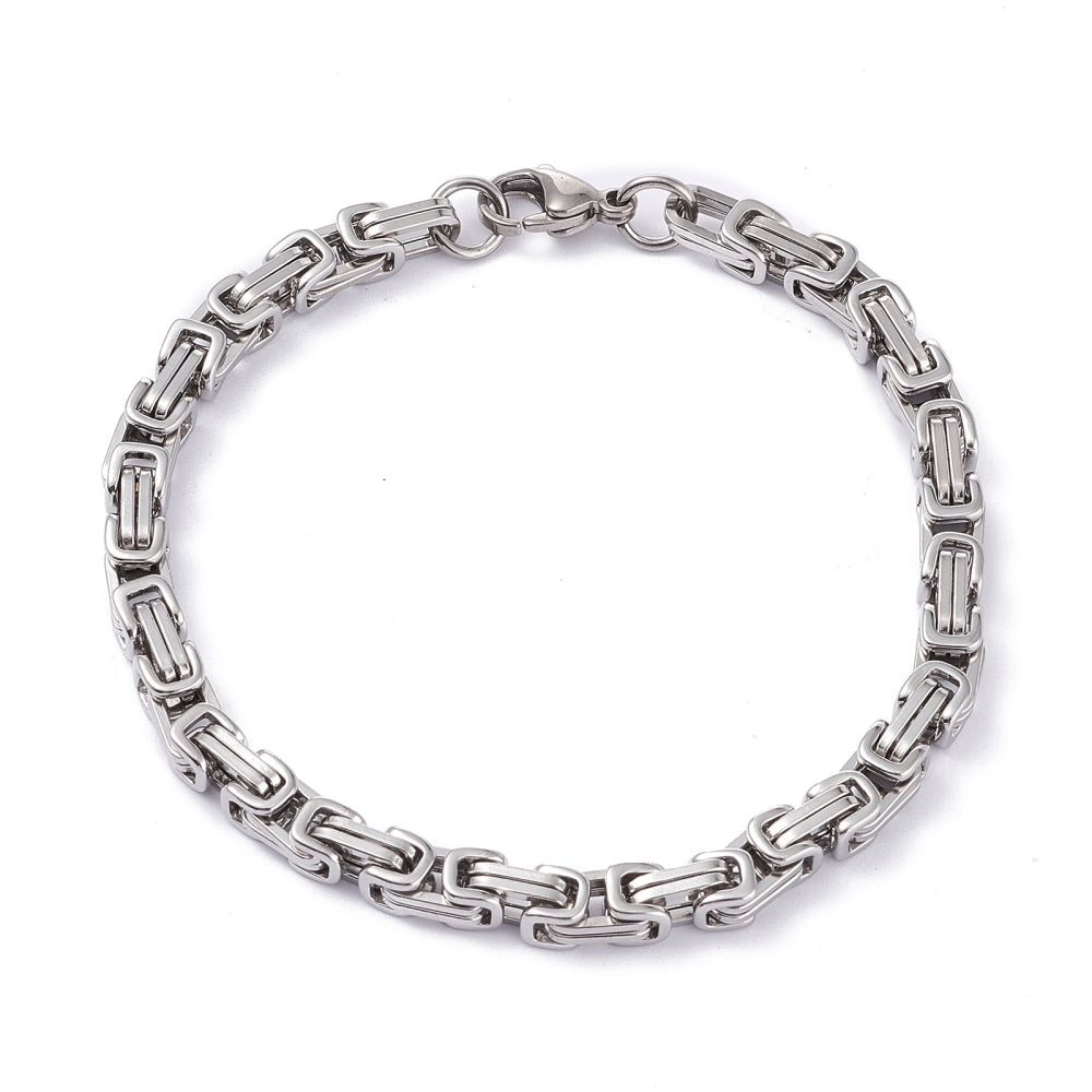 Men's Aztec Chain Silver Bracelet