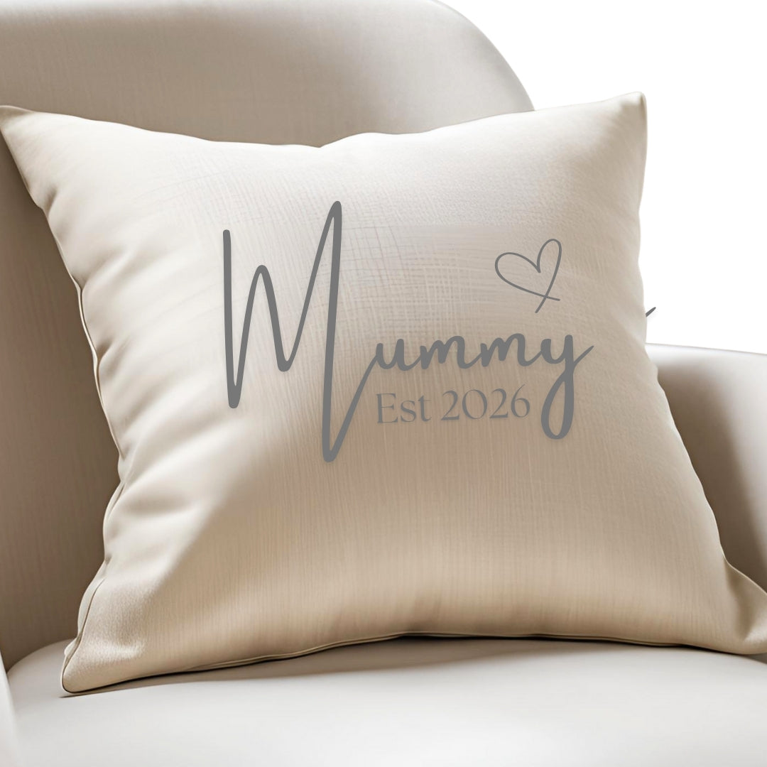 Mummy Est. 2026 Cushion