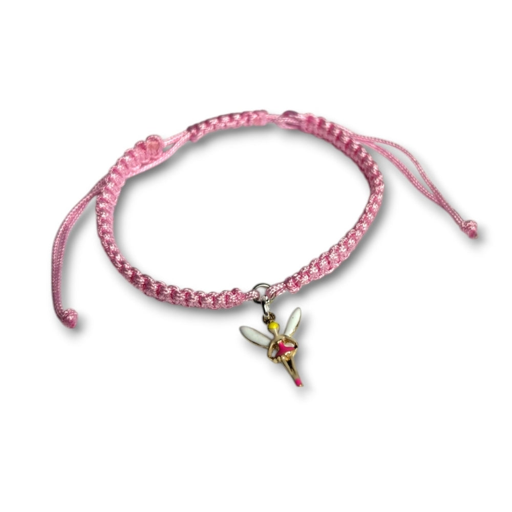 Girls Pink Fairy Friendship Bracelet