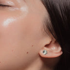 Forget me Knot Flower Silver Stud Earrings