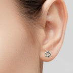 Silver Mystical Star Stud Earrings