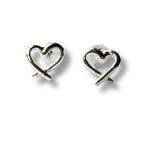 My Heart Silver Stud Earrings