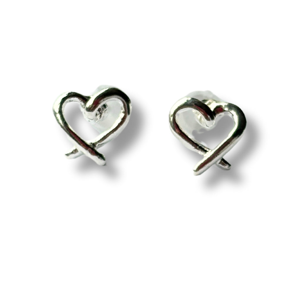 My Heart Silver Stud Earrings for Women - Fashion Accessory