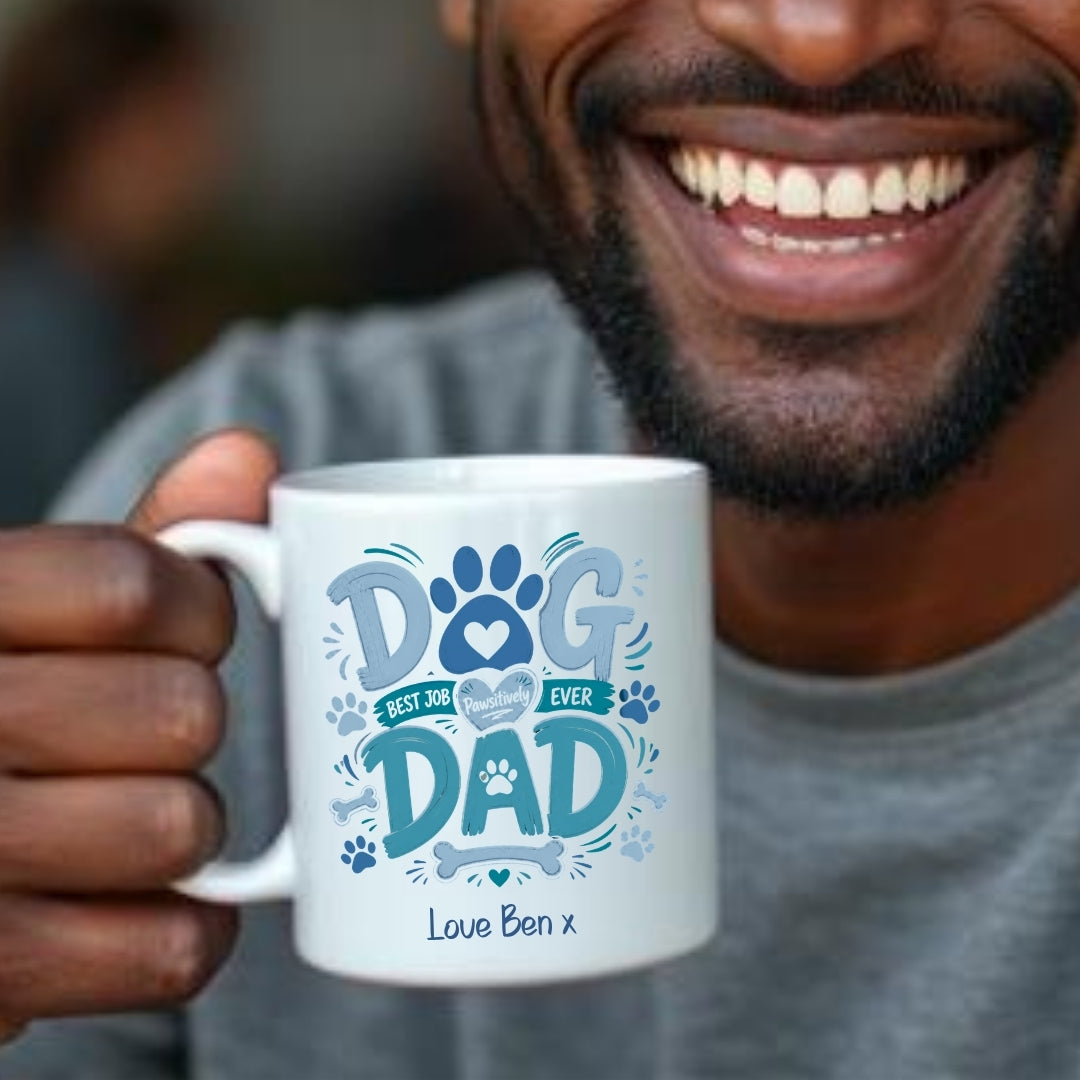 Personalised Dog Dad Best Job Ever Mug | Funny Dad Gift
