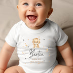 Personalised New to the Jungle Tiger Gift Hamper | Teddy & Baby Vest