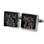 Personalised Batang Square Cufflinks | Best dad In The World