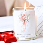 Personalised Pink Christening Day Candle Gift Set – Christening Gift