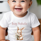 Personalised Daisy Bunny Baby Outfit – Bib, Vest, Baby Grow