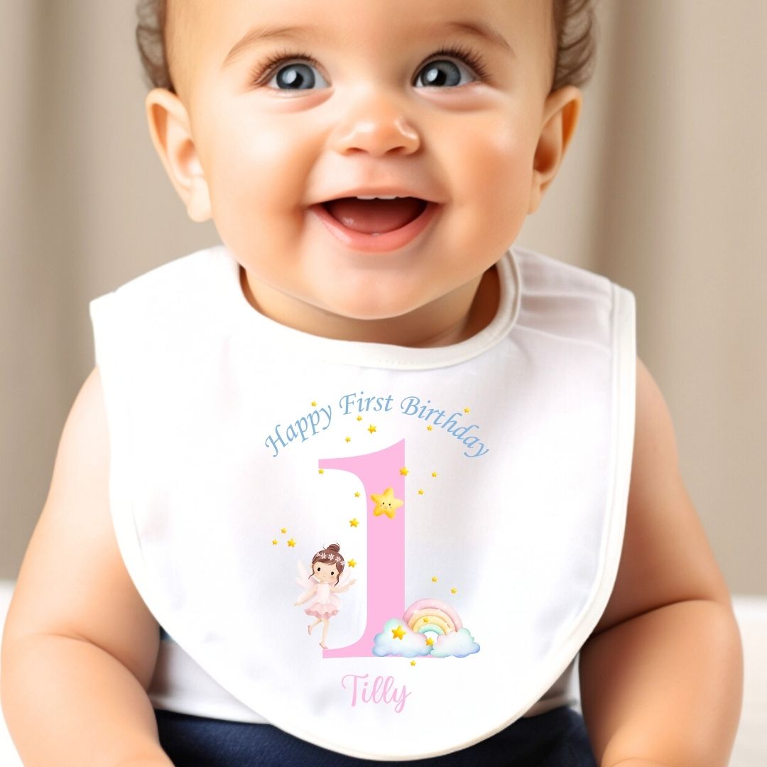 Personalised Rainbow Fairy Baby Outfit – Bib, Vest, Baby Grow