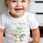 Personalised Little Dinosaur Baby Outfit – Bib, Vest, Baby Grow