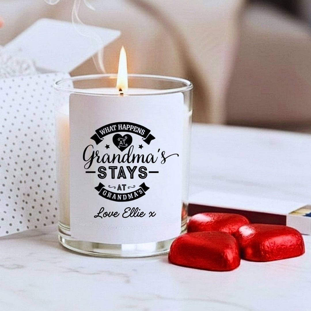 Personalised Grandma's House Funny Candle Gift Set | Hamper for Grandma