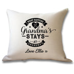 Personalised Grandma's House Funny Cushion – Birthday Gift