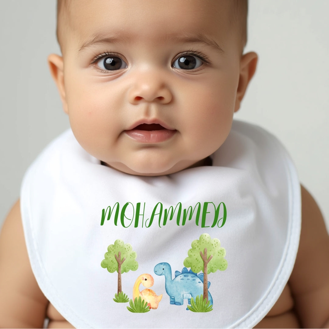 Personalised Baby Dinosaurs Baby Outfit – Bib, Vest, Baby Grow