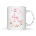 Personalised Pink Roses Mug Gift | Friend Mum Sister Gift