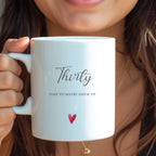 Personalised Thirty Birthday Mug Gift | 30th Sister Friend Daughter