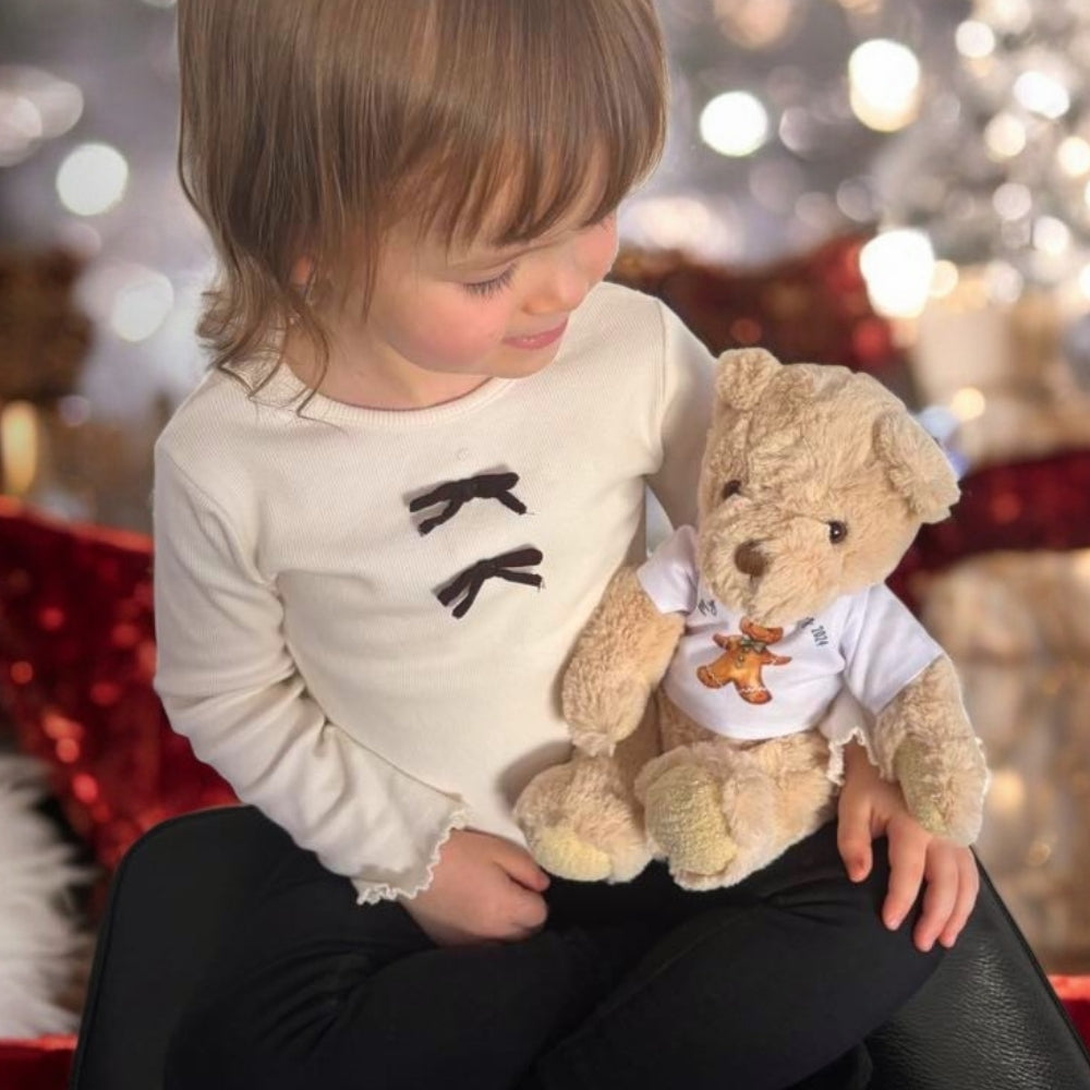 Personalised Luxury Teddy Bear Christmas Gingerbread Man T-shirt