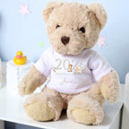 Personalised Cream Farm Animals Baby Gift Hamper - Teddy & Baby Vest