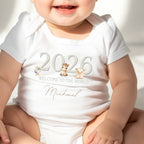 Personalised Cream Farm Animals Babygrow | Name Vest or Bib UK