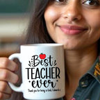 Personalised Best Teacher Ever Mug Gift | Teacher School Gift