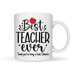 Personalised Best Teacher Ever Mug, Candle & Socks Gift Hamper | Teacher Gift