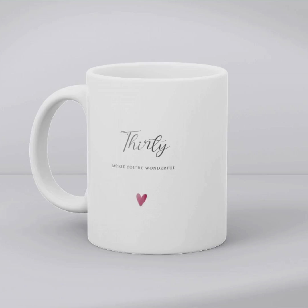 Personalised Thirty Birthday Mug Gift | 30th Sister Friend Daughter
