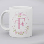 Personalised Pink Roses Mug Gift | Friend Mum Sister Gift