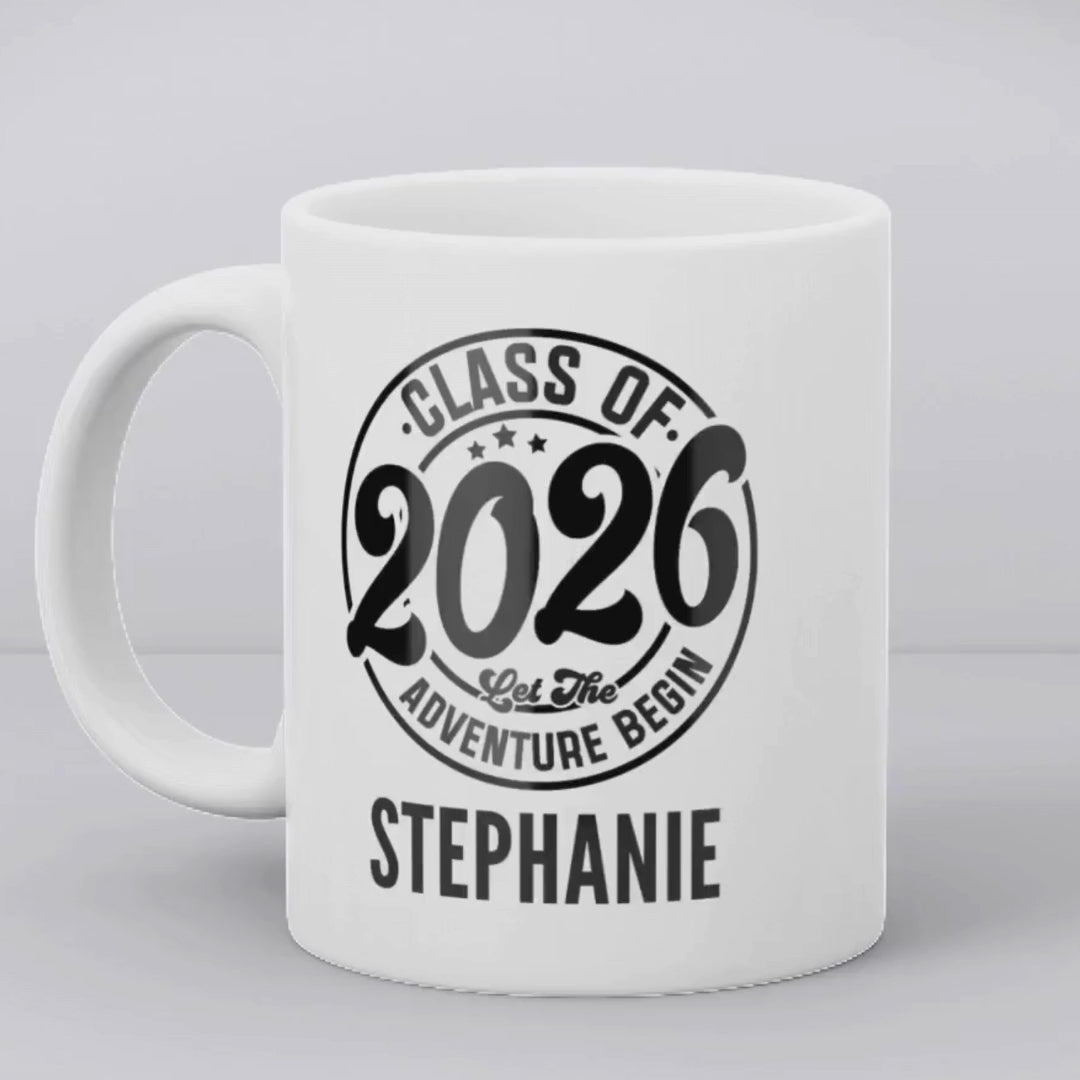 Personalised Let the Adventure Begin Class of 2026 Mug Gift | Graduation Gift